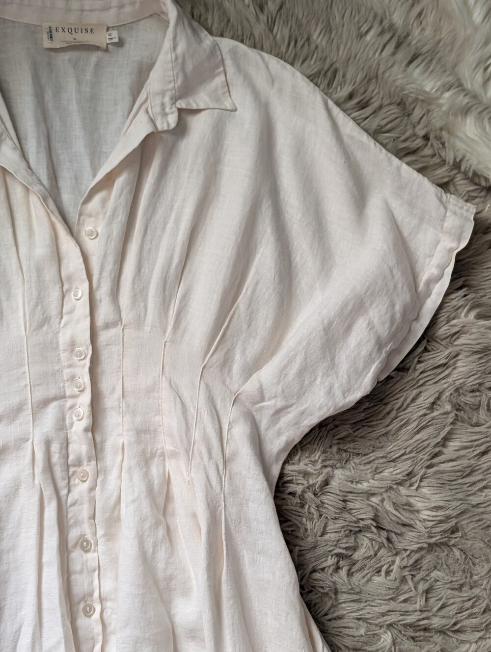EUC Anthropologie Exquise The Tobie Linen Maxi Dress in White - Picture 7 of 13